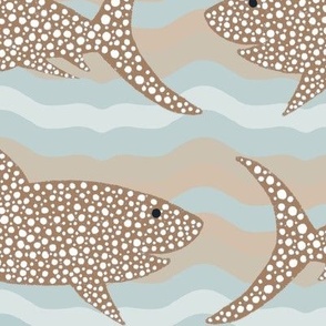 Shark Dots Waves Neutral