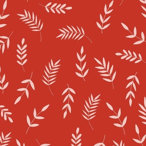 Festive leaves (red)