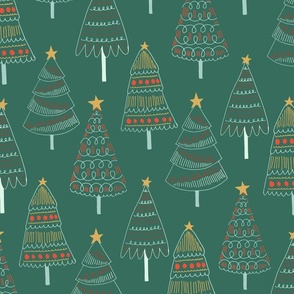 Tiny Christmas Trees (Green)