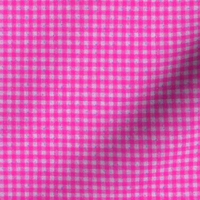 Textured Springham Gingham, Hot Pink 