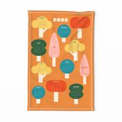 2022 Calendar Wall Hanging - Geometric Trees