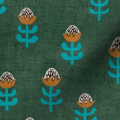 Tribal Proteas (dark green) large 