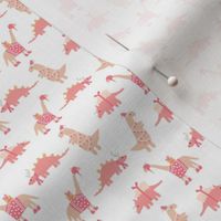 Christmas Holiday Dinosaurs in Pink mini