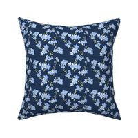 Forget-me-nots on navy blue 