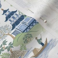 Chinoiserie small scale on white