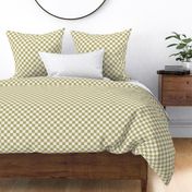 Soft Olive and Cream 1” Classic Checkers by Brittanylane