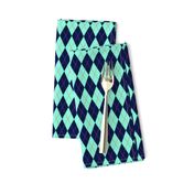 Preppy Argyle, Midnight & Mint 