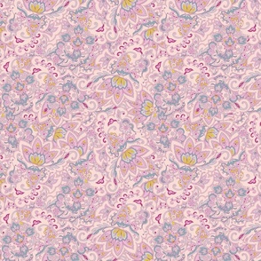 CAMILLA PAISLEY - pink, small scale