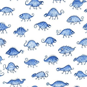 Monster pattern 3 (blue/white)