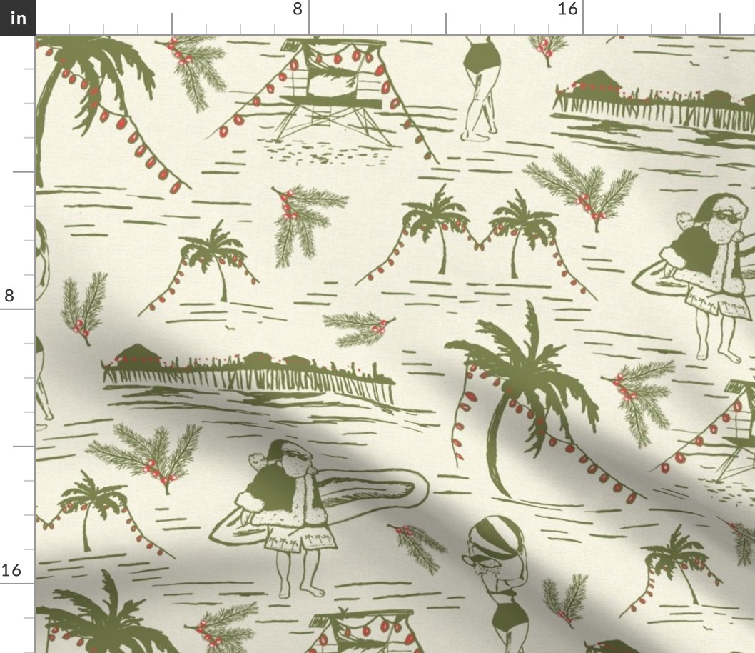 California Christmas Toile