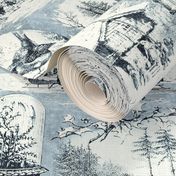 vintage winter toile