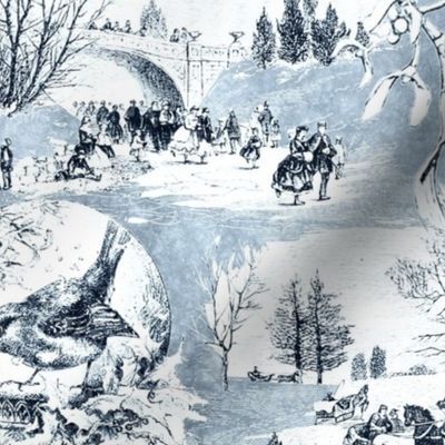 vintage winter toile