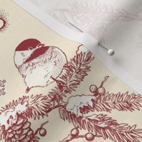 Holiday Traditions Toile Red on Cream