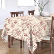 Holiday Traditions Toile Red on Cream