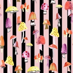 Halloween Stripe Candy Pink Fashion TOADSTOOLS - 8 inch