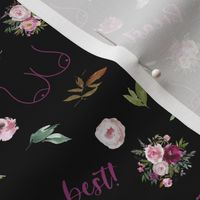 dark pink floral breat is best black