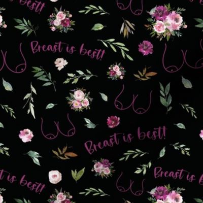 dark pink floral breat is best black