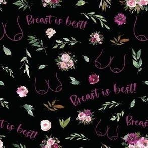 dark pink floral breat is best black