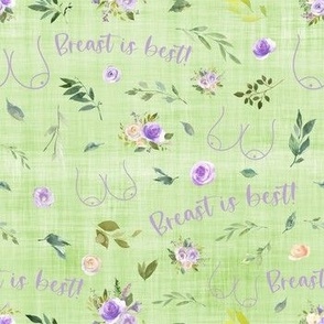 lilac floral breat is best green linen