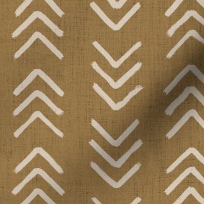 Earthy sand/tan and beige brushed arrowheads, chevrons - boho geometric - medium