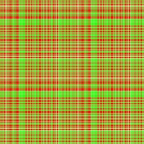 Red and green plaid bright