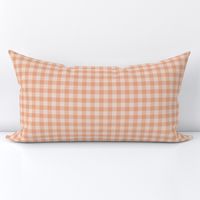 Gingham peach and blush