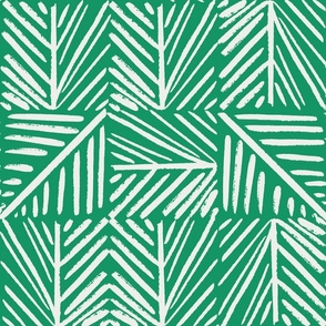 Green Abstract Palm Leaves