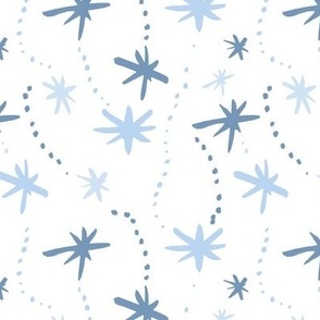 winter stars _multi blue