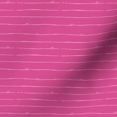 Pink drawn lines stripes - lined paper - Aris's Garden