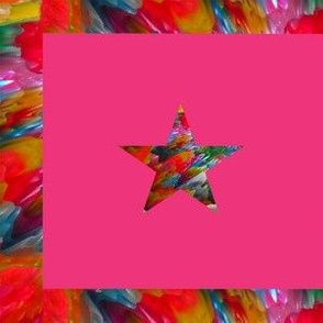 Star on Pink Background