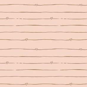 Drawn line with hearts - lined paper - Aris's Garden