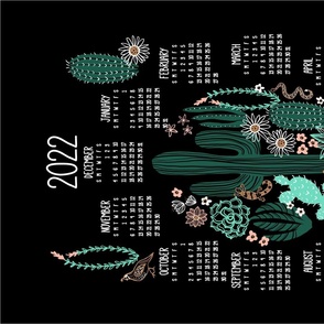 Sonoran Desert 2022 Tea Towel Calendar