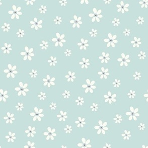 Ditsy Daisy Seaglass blue by Jac Slade