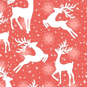 Whimsical Reindeer Red