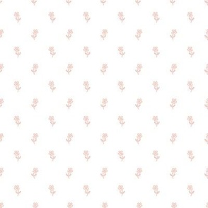Pastel Peach Small Flower Pattern 8 Inch Repeat