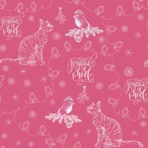 Christmas toile red