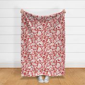 nordic style - poppy red - holiday traditions toile