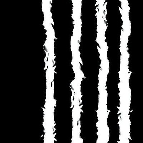 Raggedy Stripes: Quartet - White on Black Bacground