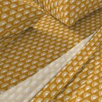 (V2 extra small scale) sunshine - block print boho sun print - cream on golden - C21