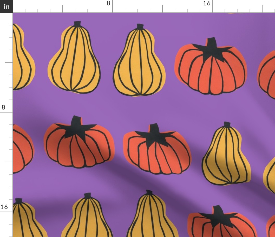 Pumpkin Stripes Purple