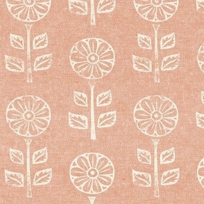 block print floral - rose - LAD21