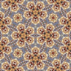 Beige and Gray Kaleidoscope Flowers