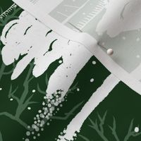 Family & Friends Holiday Toile | Green Gold White