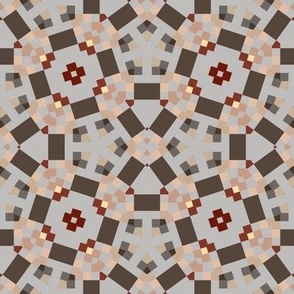 Gray Beige Brown Kaleidoscope