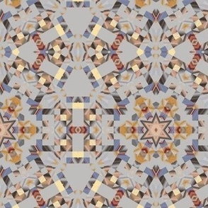 Gray Brown Yellow Kaleidoscope