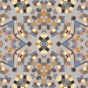 Yellow Gray Brown Kaleidoscope