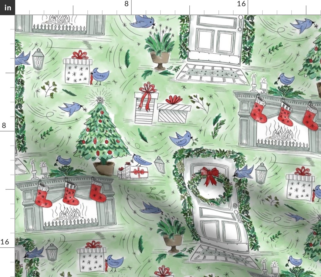 Whirlwind Of Christmas Decor Toile