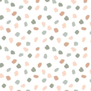 Spots in Peach Pink and Green