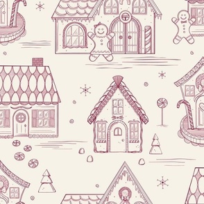 Gingerbread Toile - large