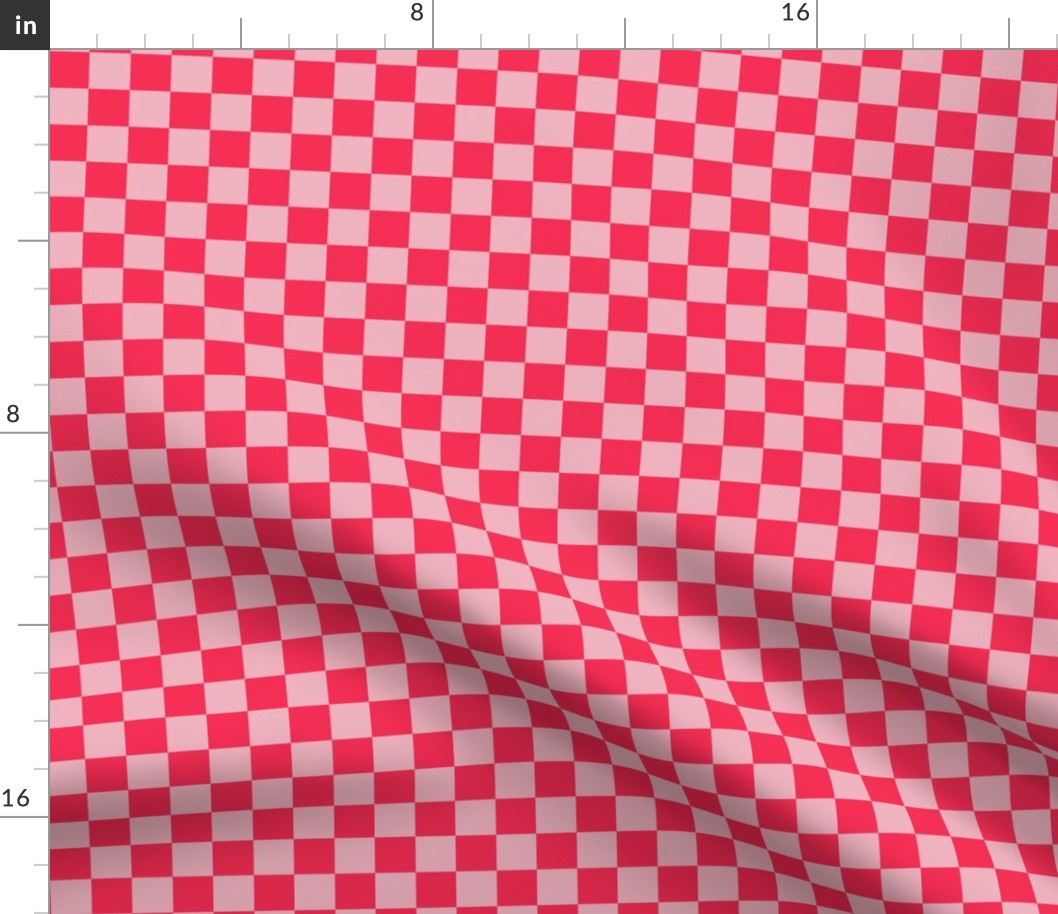 Red & Pink Checkerboard 3/4"